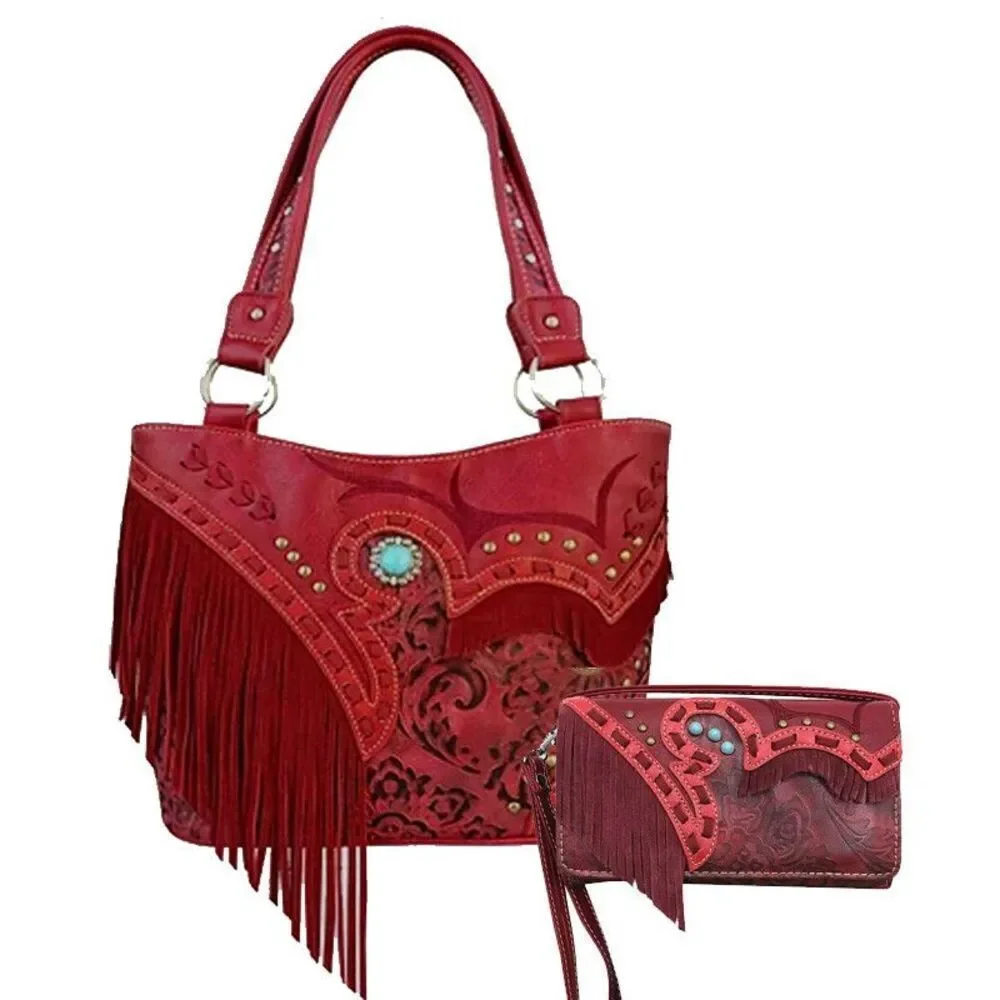 Premium Skull Concealed Embroidery Bag Set
